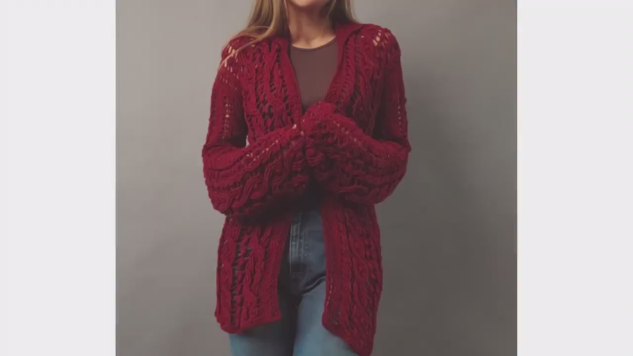 Crochet Pattern - Windward - Fall Lacy Jacket