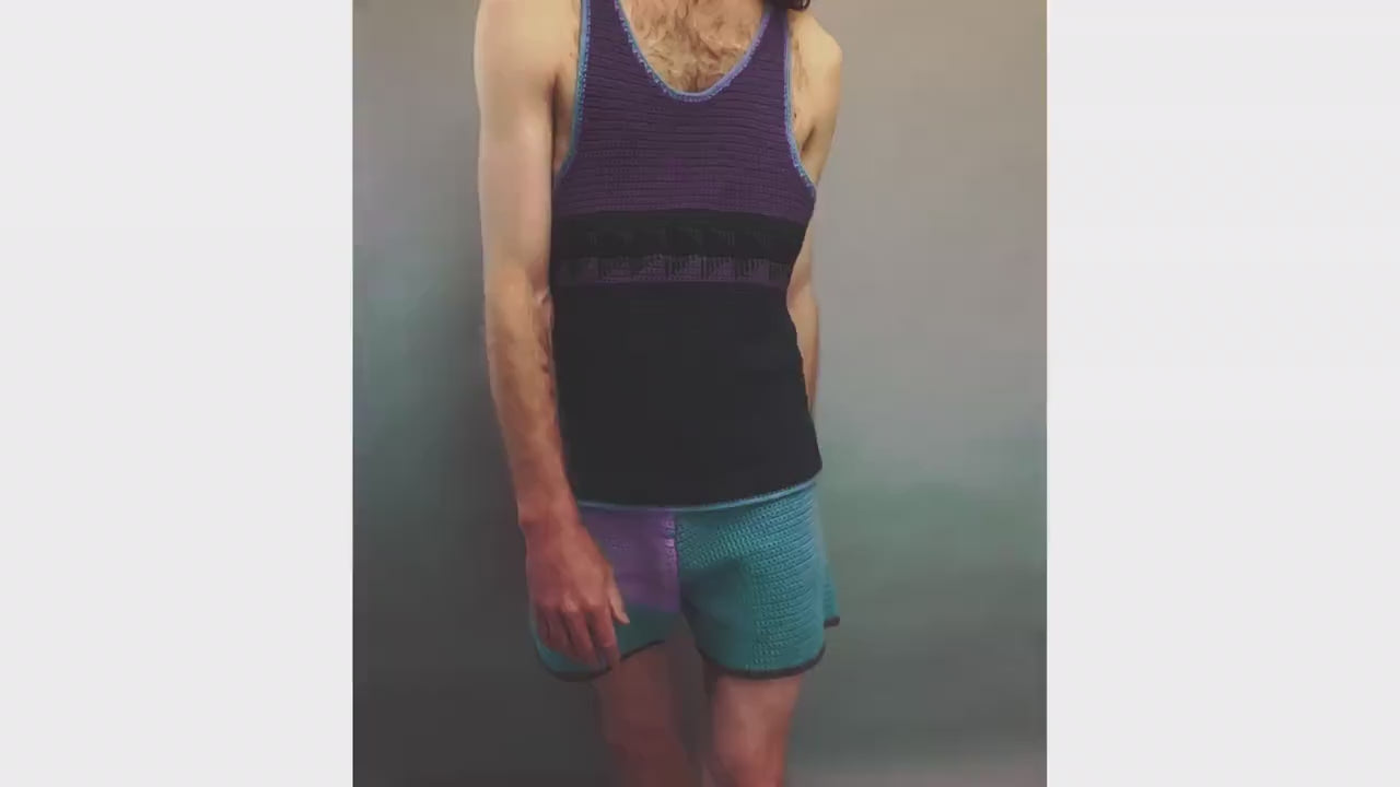 Men Crochet Top Pattern - Wanderer- Tank Top Tutorial for Men Summer Crochet Beginner Instructions PDF Instant Download