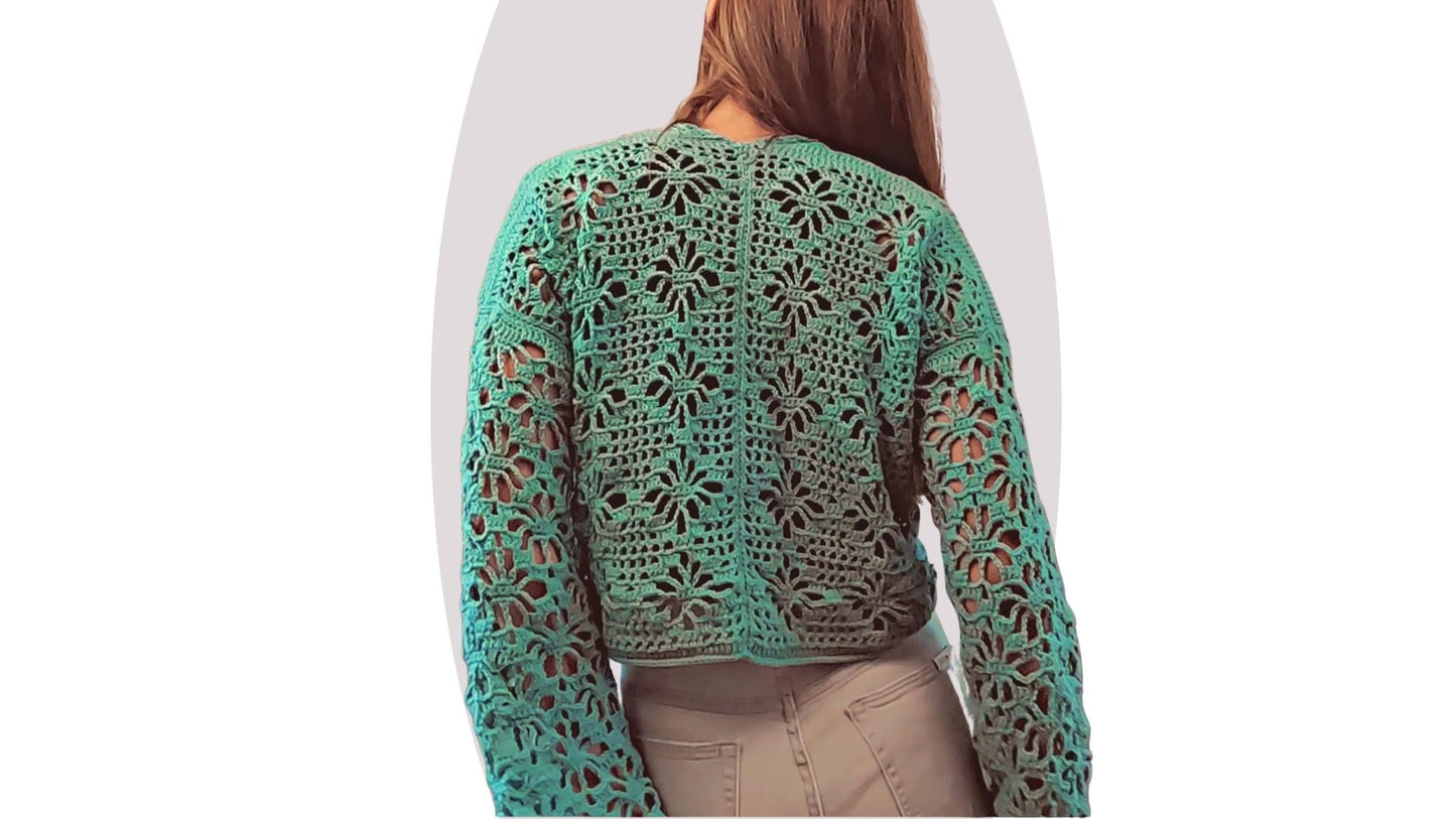 Crochet Cardigan / Kimono Pattern - Aster - Mermaidcat Designs