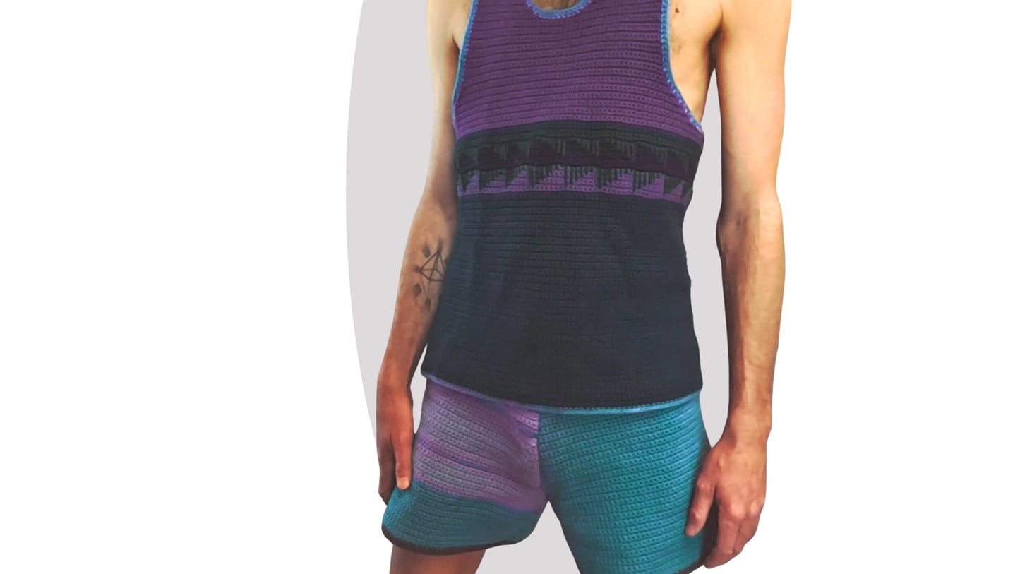 Crochet Mens Top Pattern - Wanderer - Mermaidcat Designs