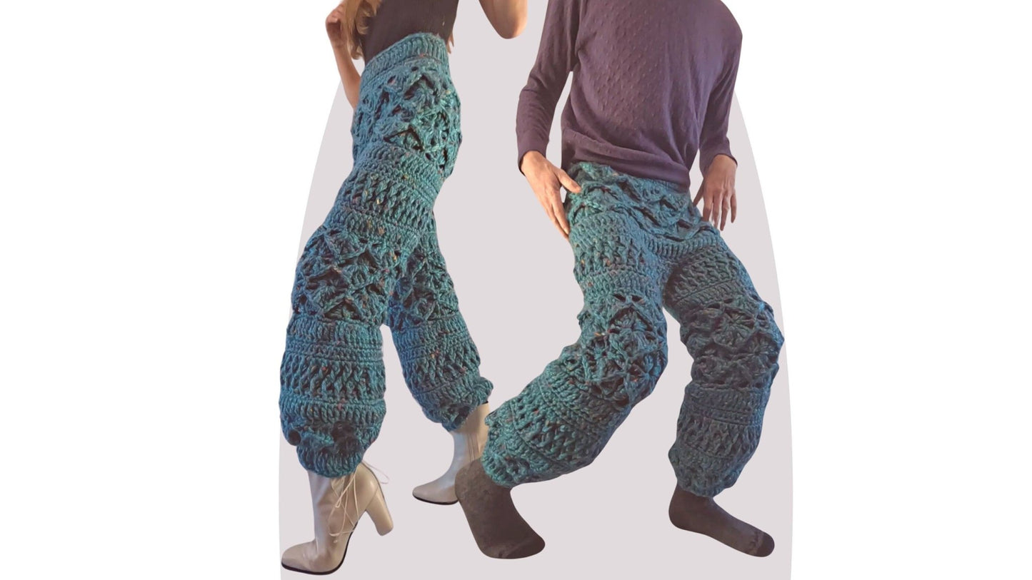 Crochet Pants Pattern - Lounge - Mermaidcat Designs