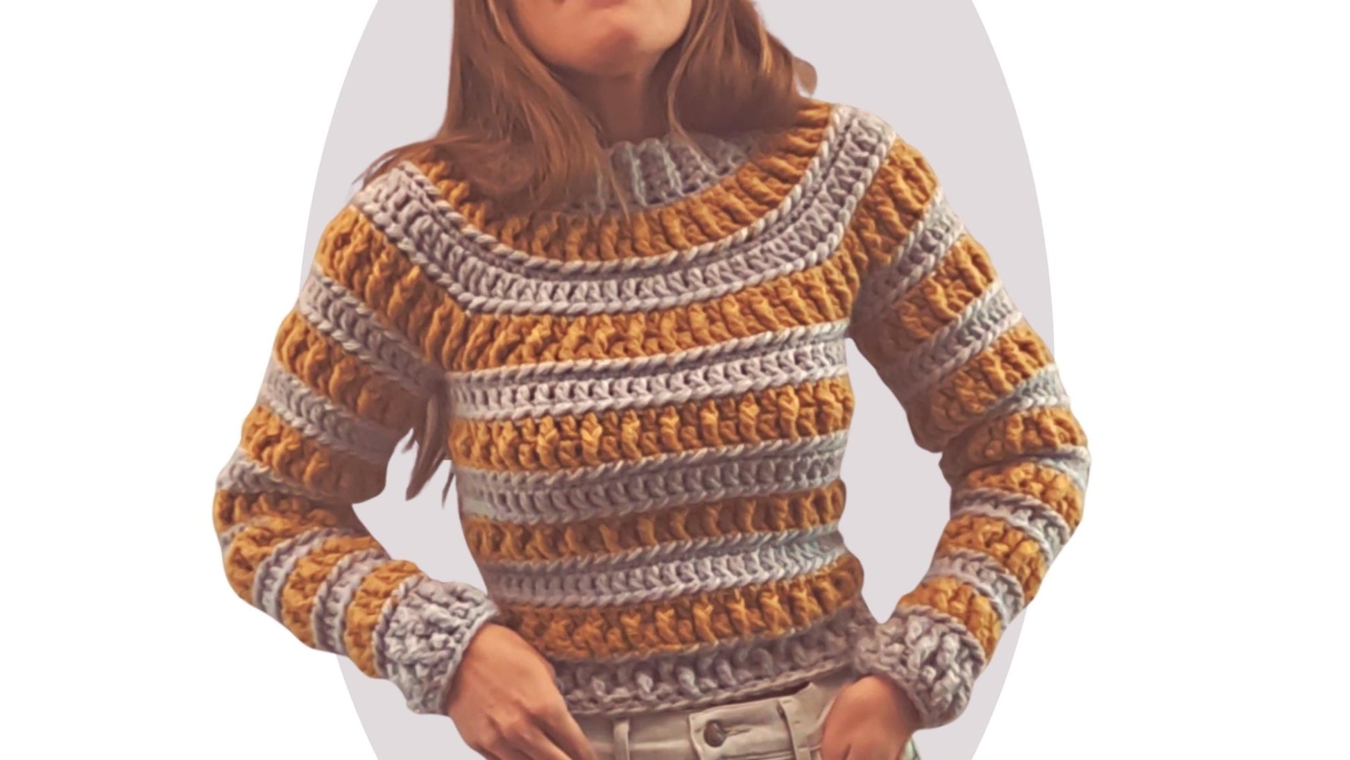 Crochet Pattern - Pine - Unisex Size Inclusive Sweater - Mermaidcat Designs