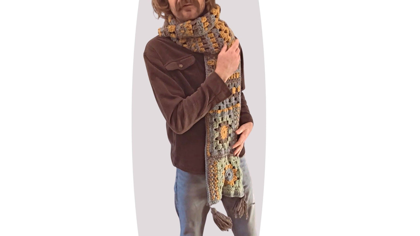 Crochet Scarf Pattern - Granny - Mermaidcat Designs