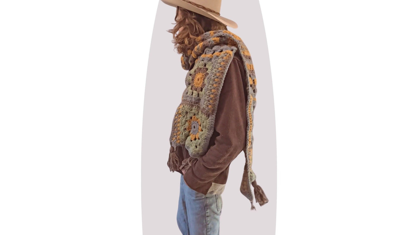 Crochet Scarf Pattern - Granny - Mermaidcat Designs