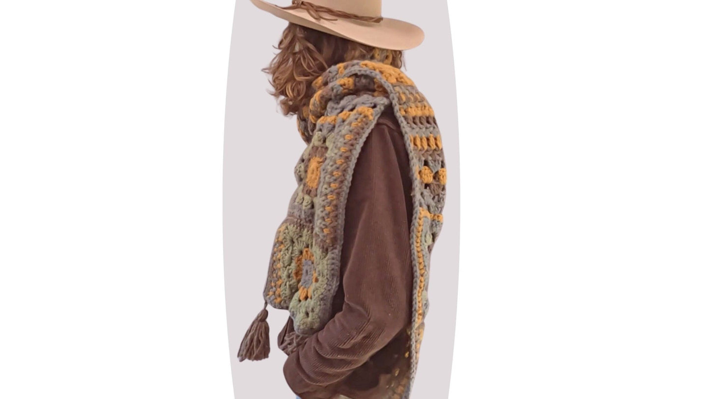 Crochet Scarf Pattern - Granny - Mermaidcat Designs