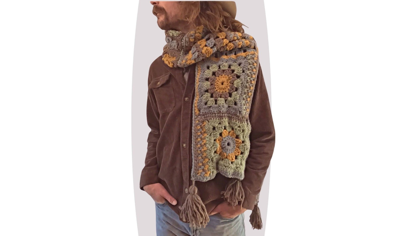 Crochet Scarf Pattern - Granny - Mermaidcat Designs