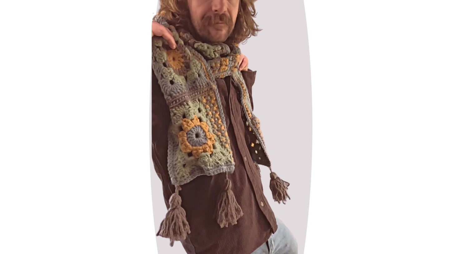 Crochet Scarf Pattern - Granny - Mermaidcat Designs