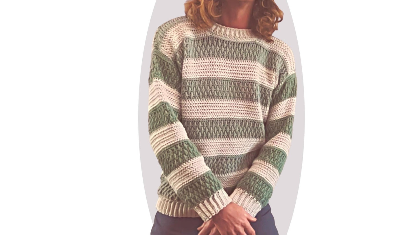 Crochet Sweater Pattern - Cozy - Unisex - Mermaidcat Designs