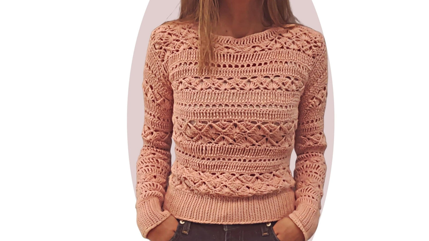 Crochet Sweater Pattern - Lust - Mermaidcat Designs