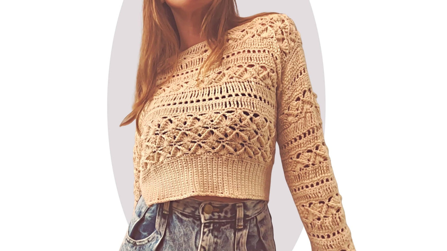 Crochet Sweater Pattern - Lust - Mermaidcat Designs