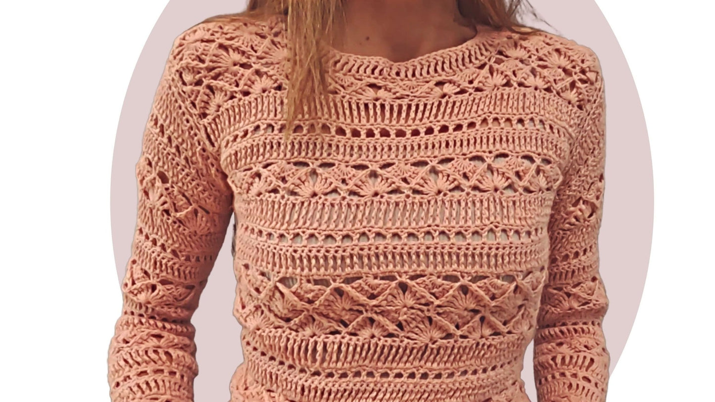 Crochet Sweater Pattern - Lust - Mermaidcat Designs