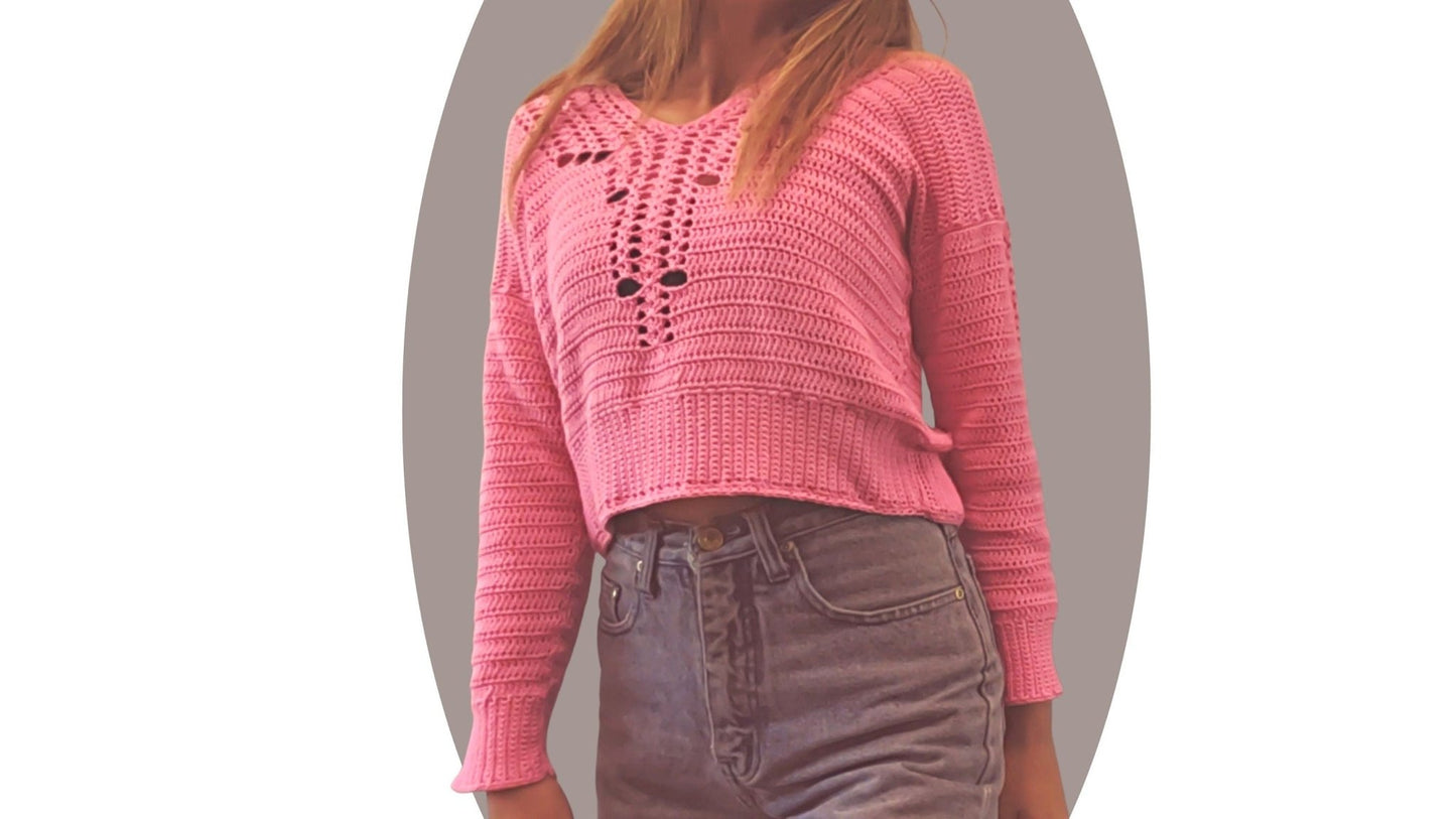 Crochet Sweater Pattern - Mountain - Mermaidcat Designs