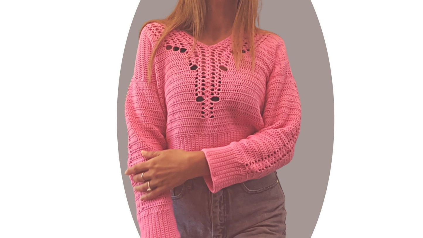Crochet Sweater Pattern - Mountain - Mermaidcat Designs