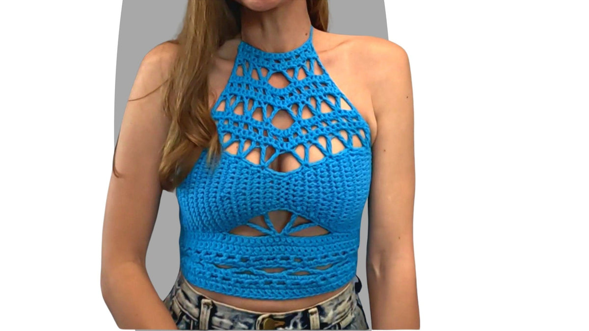 Crochet Top Pattern - Quantum - Mermaidcat Designs