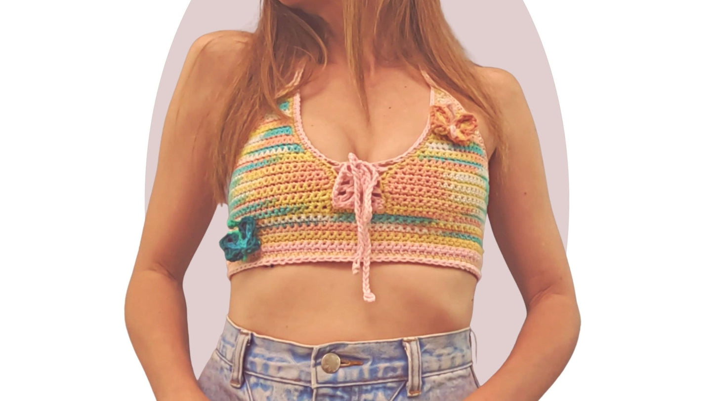 Crochet Top Pattern - Y2K Butterfly - Mermaidcat Designs