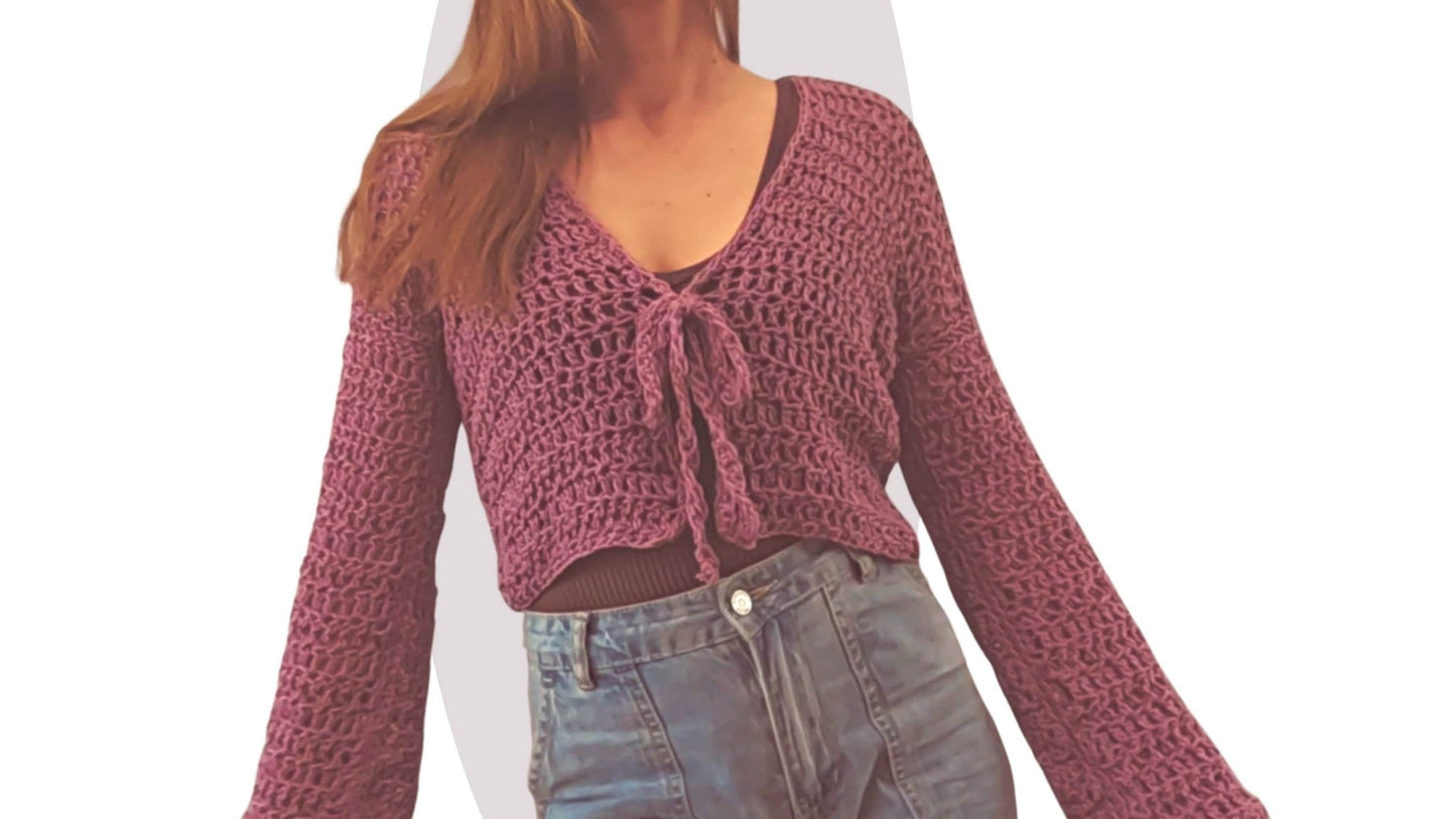 Easy Crochet Cardigan Pattern - Starling - Mermaidcat Designs