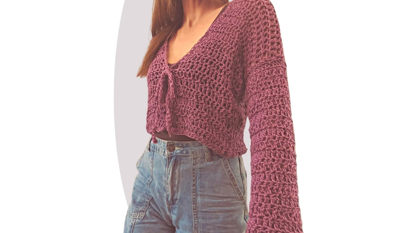 Easy Crochet Cardigan Pattern - Starling - Mermaidcat Designs