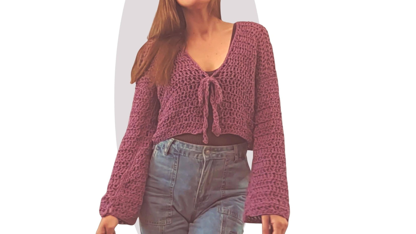 Easy Crochet Cardigan Pattern - Starling - Mermaidcat Designs