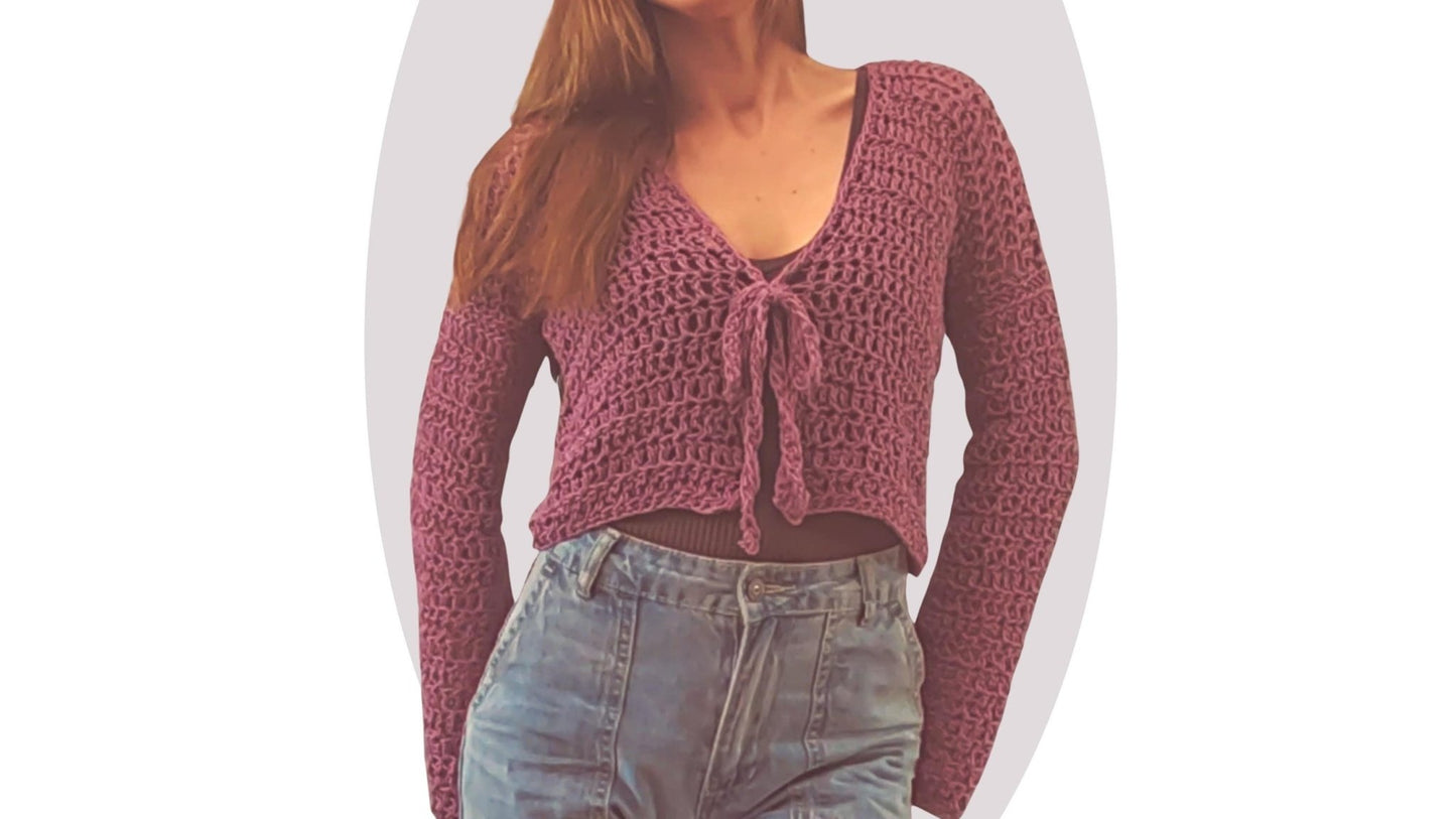 Easy Crochet Cardigan Pattern - Starling - Mermaidcat Designs