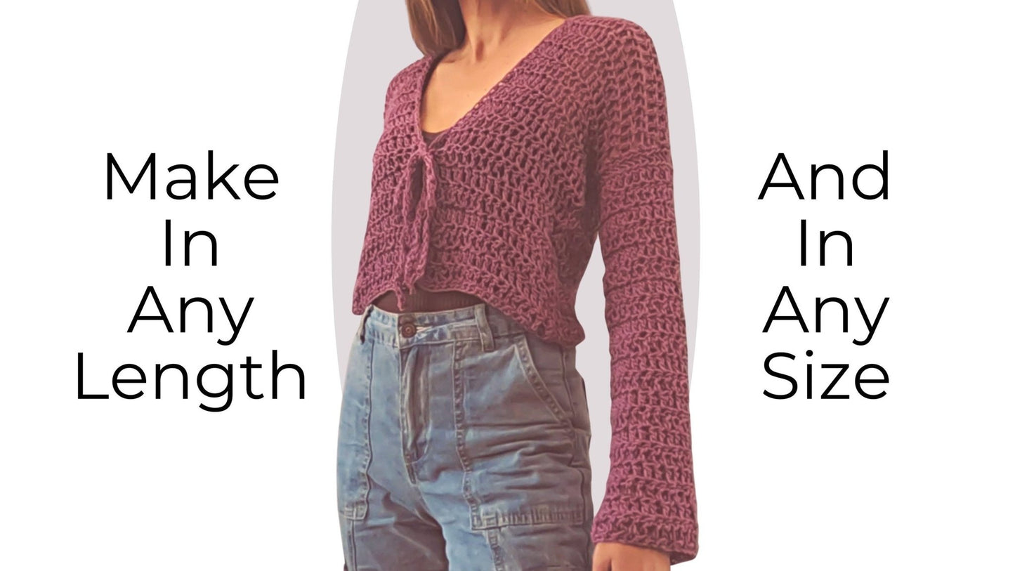 Easy Crochet Cardigan Pattern - Starling - Mermaidcat Designs