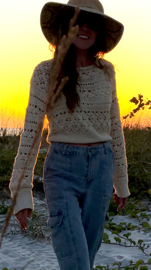 Lust Crochet Pullover Pattern | Long or Cropped