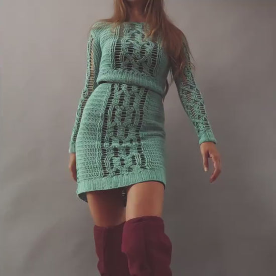 Crochet Pattern - DOUBLE DEAL -Magic- Skirt and Sweater Set