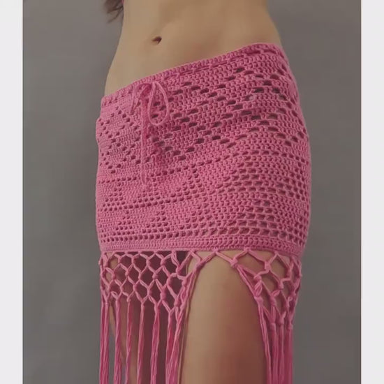 Crochet Patterns Skirt Bandeau DOUBLE DEAL Easy Summer Boho Swim Coverup Set -Celestine -