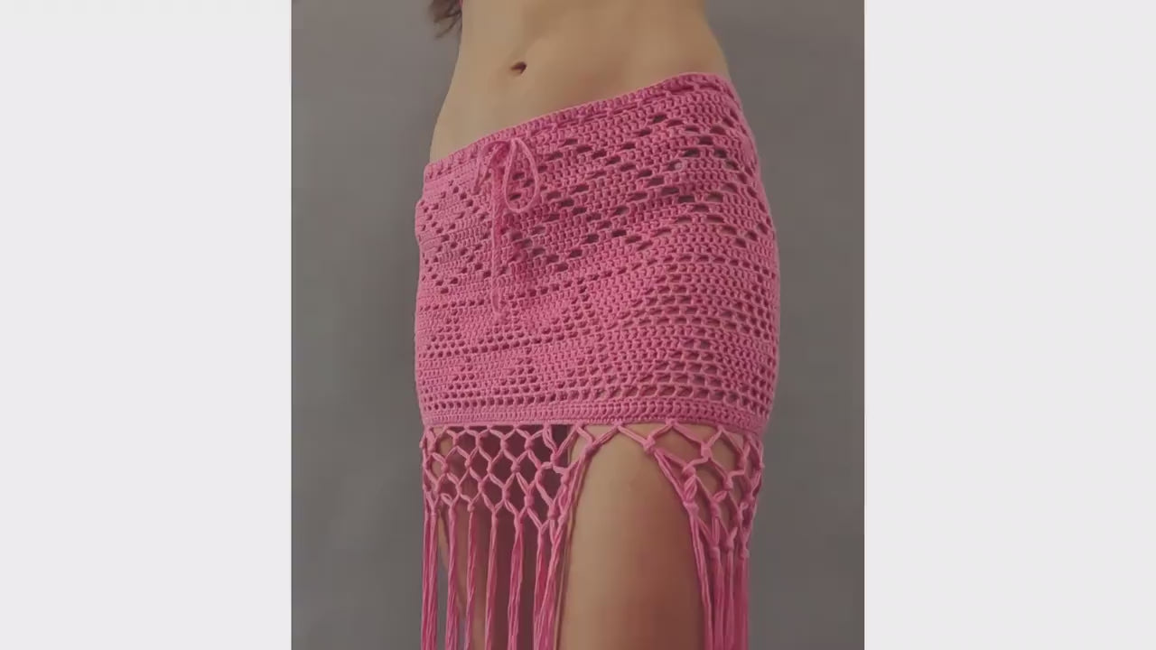 Crochet Patterns Skirt Bandeau DOUBLE DEAL Easy Summer Boho Swim Coverup Set -Celestine -