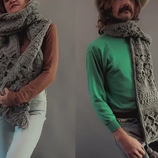 Crochet Scarf Pattern - Seaside -