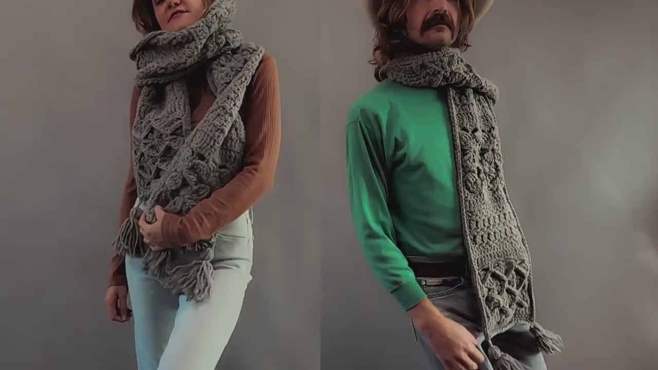 Crochet Scarf Pattern - Seaside -
