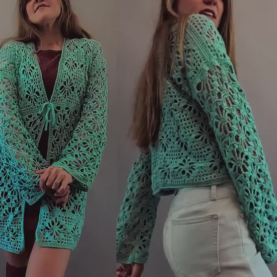 Crochet Cardigan / Kimono Pattern - Aster