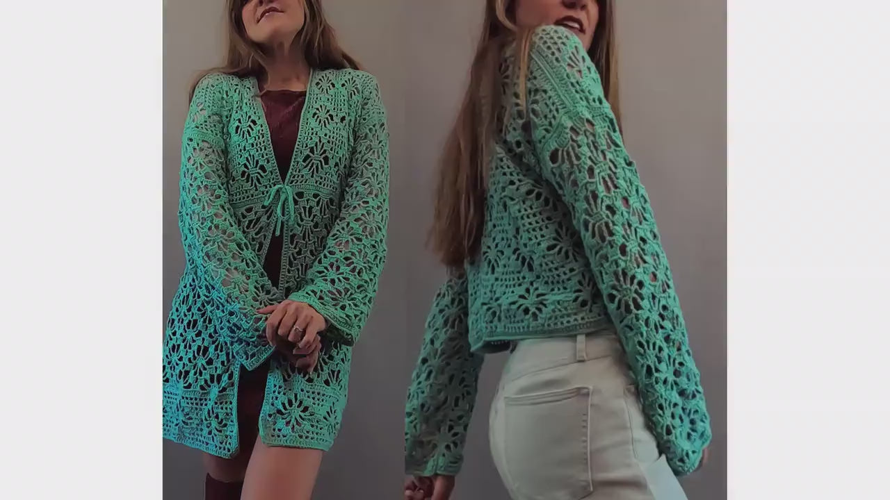Crochet Cardigan / Kimono Pattern - Aster