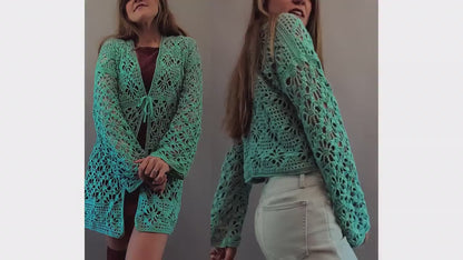 Crochet Cardigan / Kimono Pattern - Aster