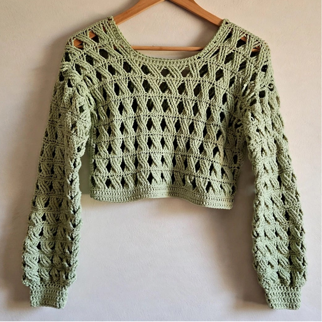 Crochet Sweater Pattern - Woodland - MermaidcatDesigns