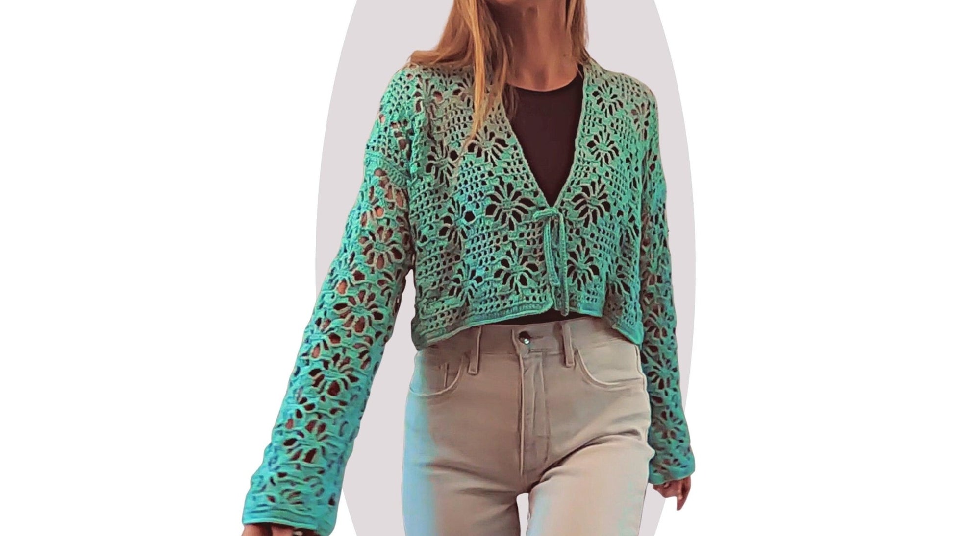 Crochet Cardigan / Kimono Pattern - Aster - Mermaidcat Designs