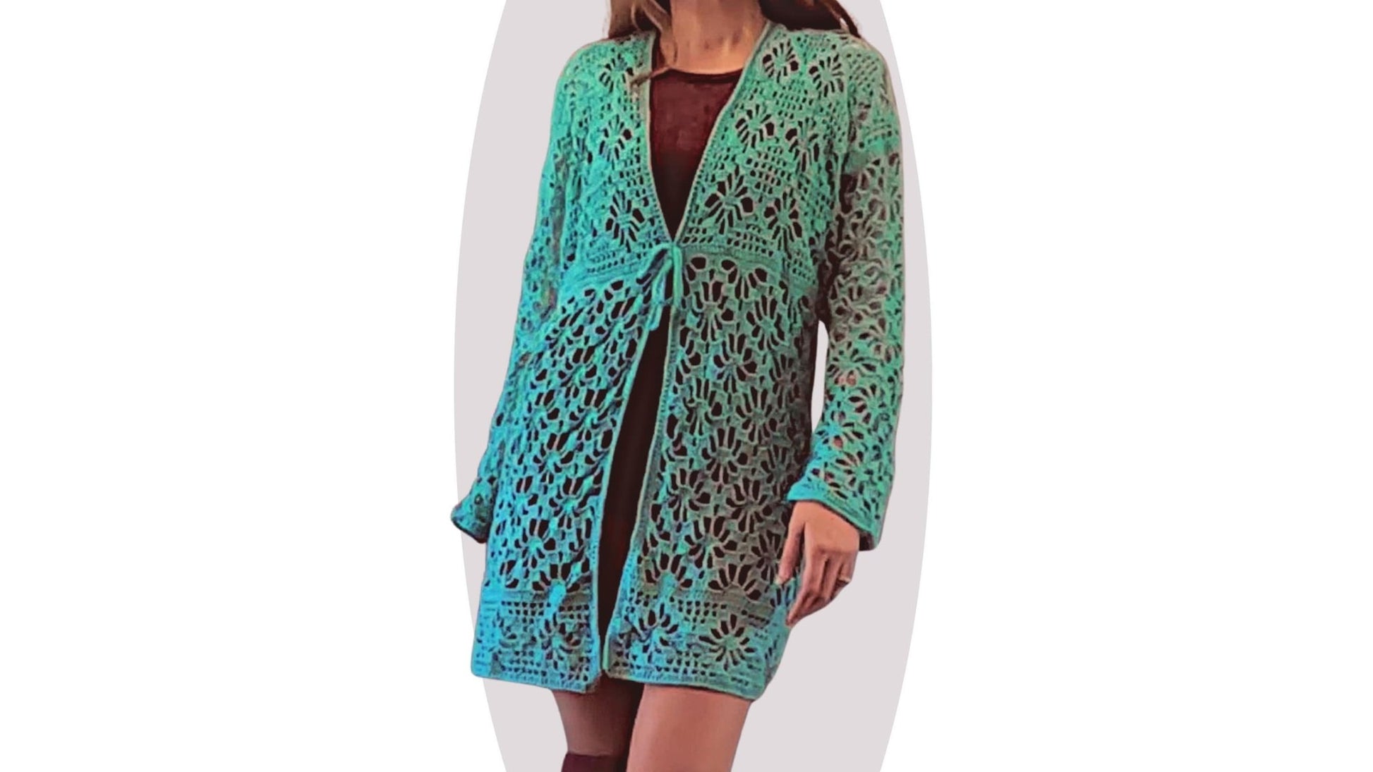 Crochet Cardigan / Kimono Pattern - Aster - Mermaidcat Designs