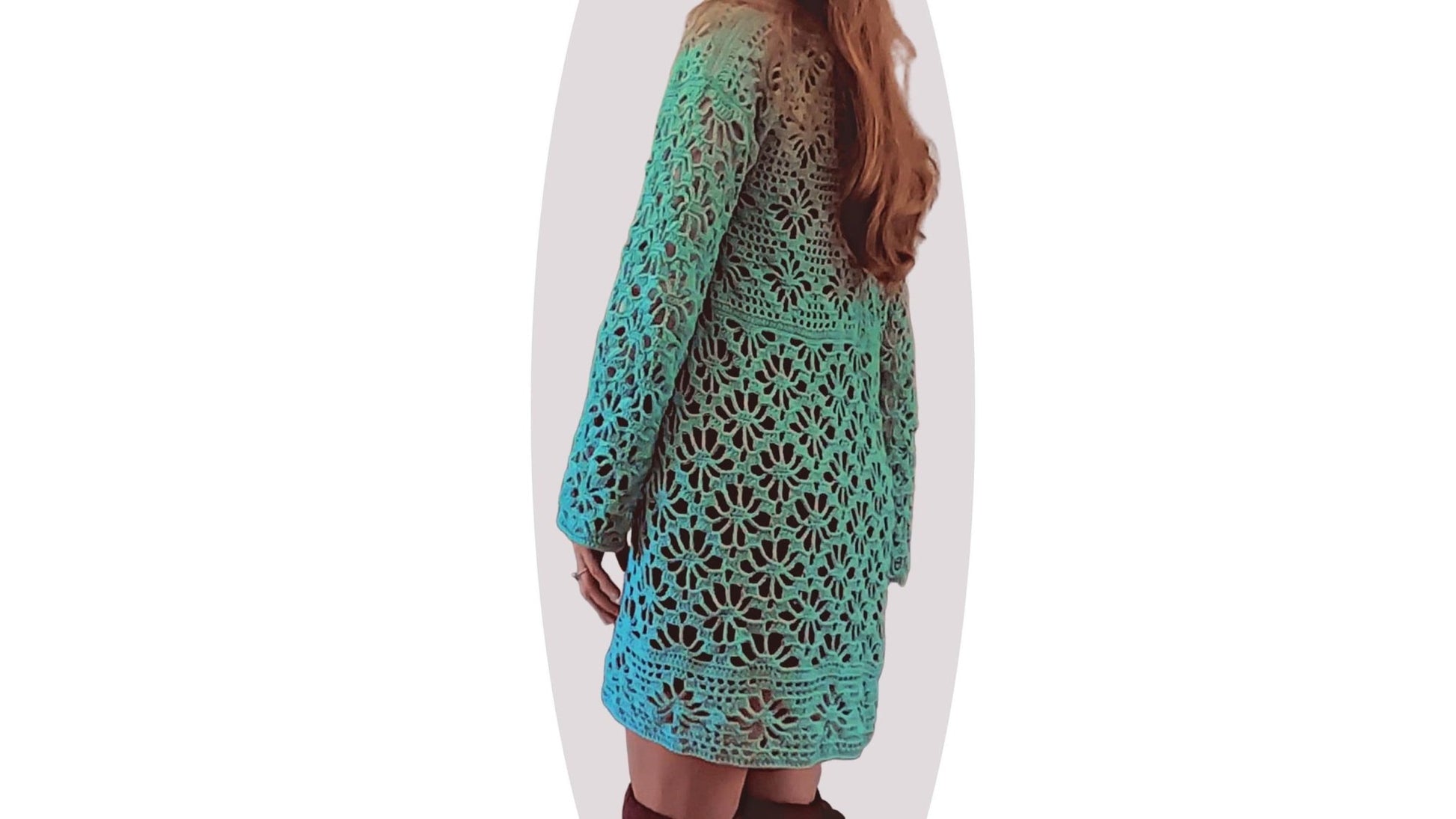 Crochet Cardigan / Kimono Pattern - Aster - Mermaidcat Designs