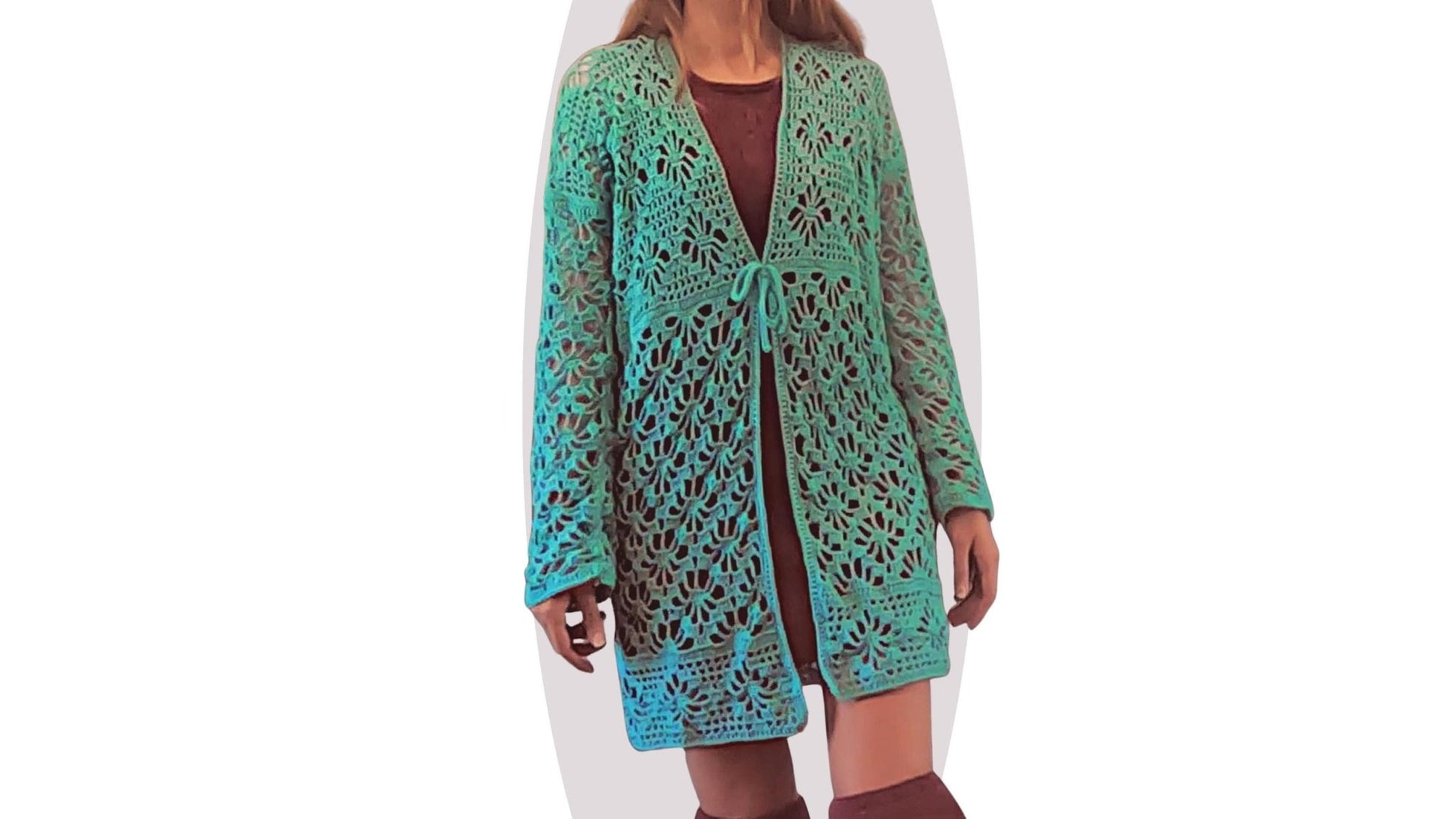 Crochet Cardigan / Kimono Pattern - Aster - Mermaidcat Designs