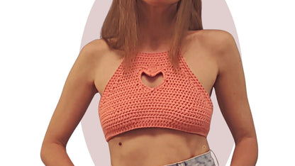 Crochet Crop Top Pattern -Amor- - Mermaidcat Designs