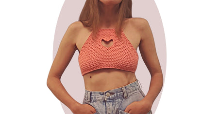 Crochet Crop Top Pattern -Amor- - Mermaidcat Designs