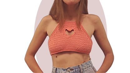 Crochet Crop Top Pattern -Amor- - Mermaidcat Designs