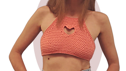 Crochet Crop Top Pattern -Amor- - Mermaidcat Designs