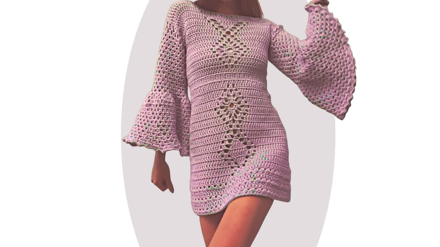 Crochet Dress Pattern - Particle - Mermaidcat Designs