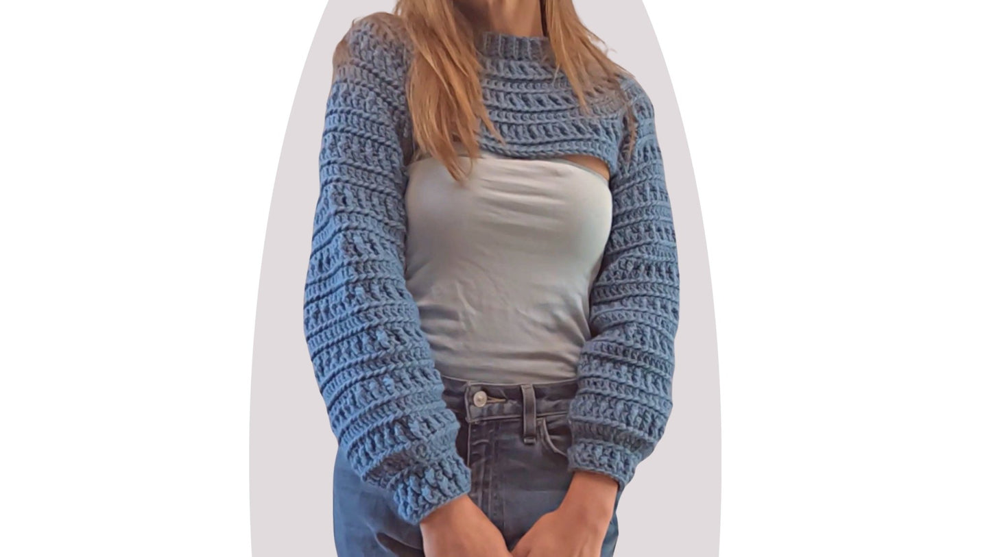 Crochet Pattern - Pine - Unisex Size Inclusive Sweater - Mermaidcat Designs