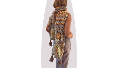 Crochet Scarf Pattern - Granny - Mermaidcat Designs