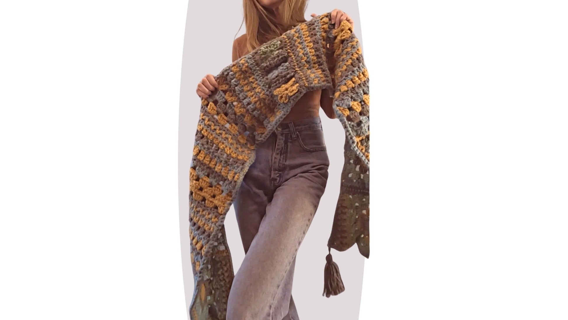 Crochet Scarf Pattern - Granny - Mermaidcat Designs