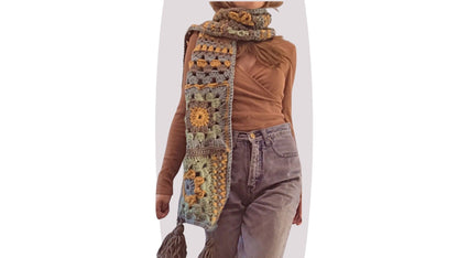 Crochet Scarf Pattern - Granny - Mermaidcat Designs