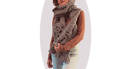 Crochet Scarf Pattern - Seaside - Mermaidcat Designs