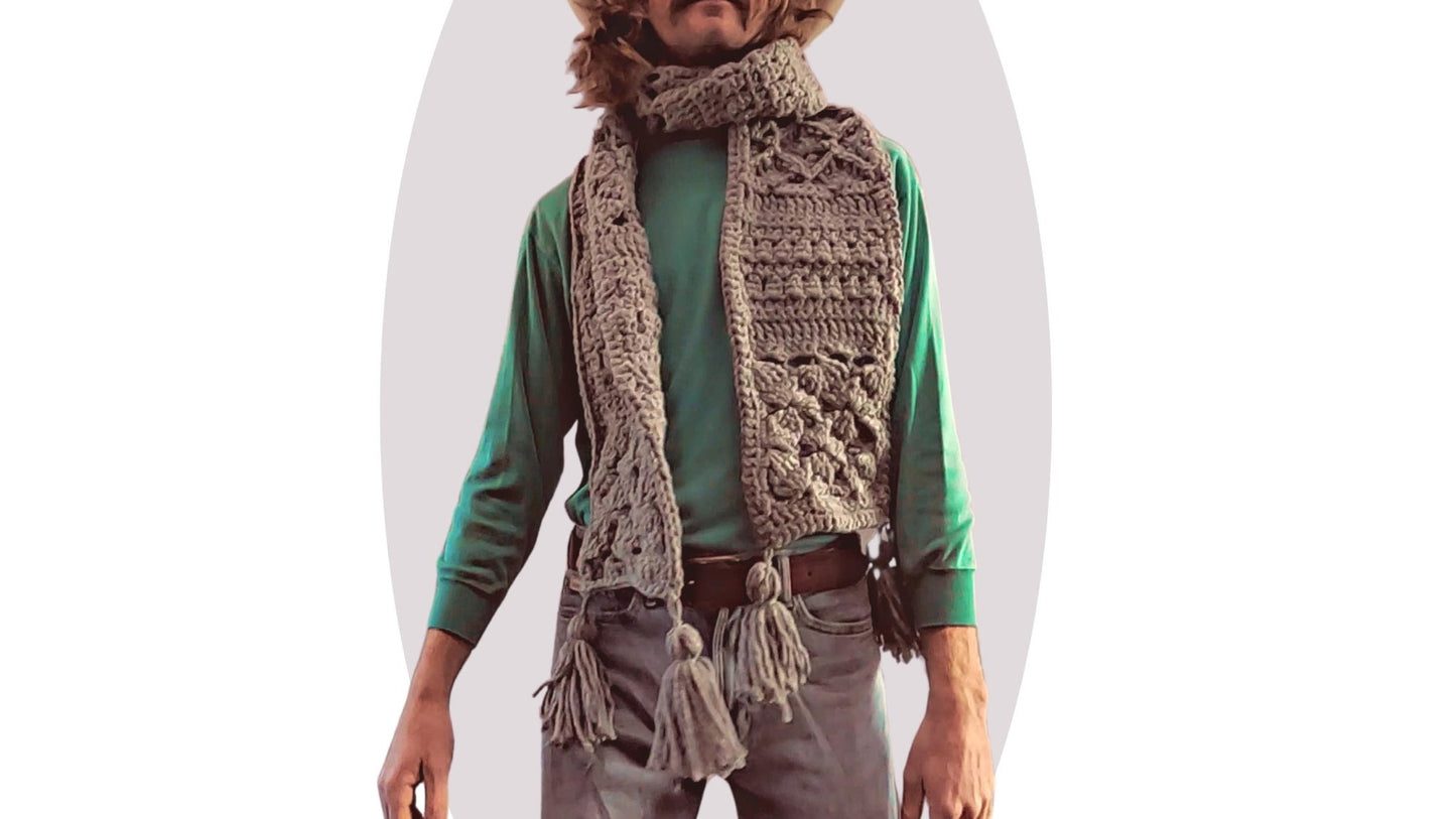 Crochet Scarf Pattern - Seaside - Mermaidcat Designs