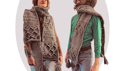 Crochet Scarf Pattern - Seaside - Mermaidcat Designs